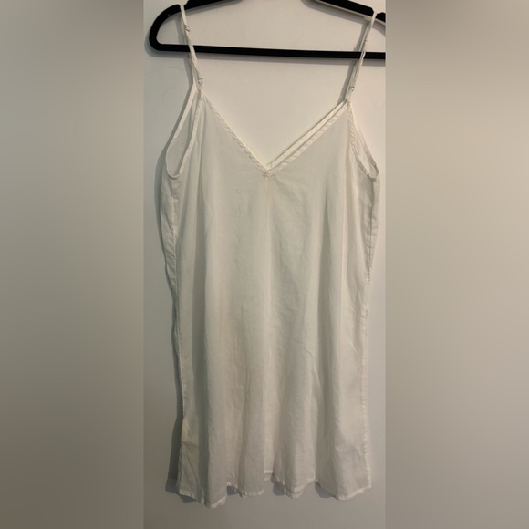 Free People Womens Medium Cotton Mini Slip Lining Only White Adjustable Straps - Picture 2 of 8